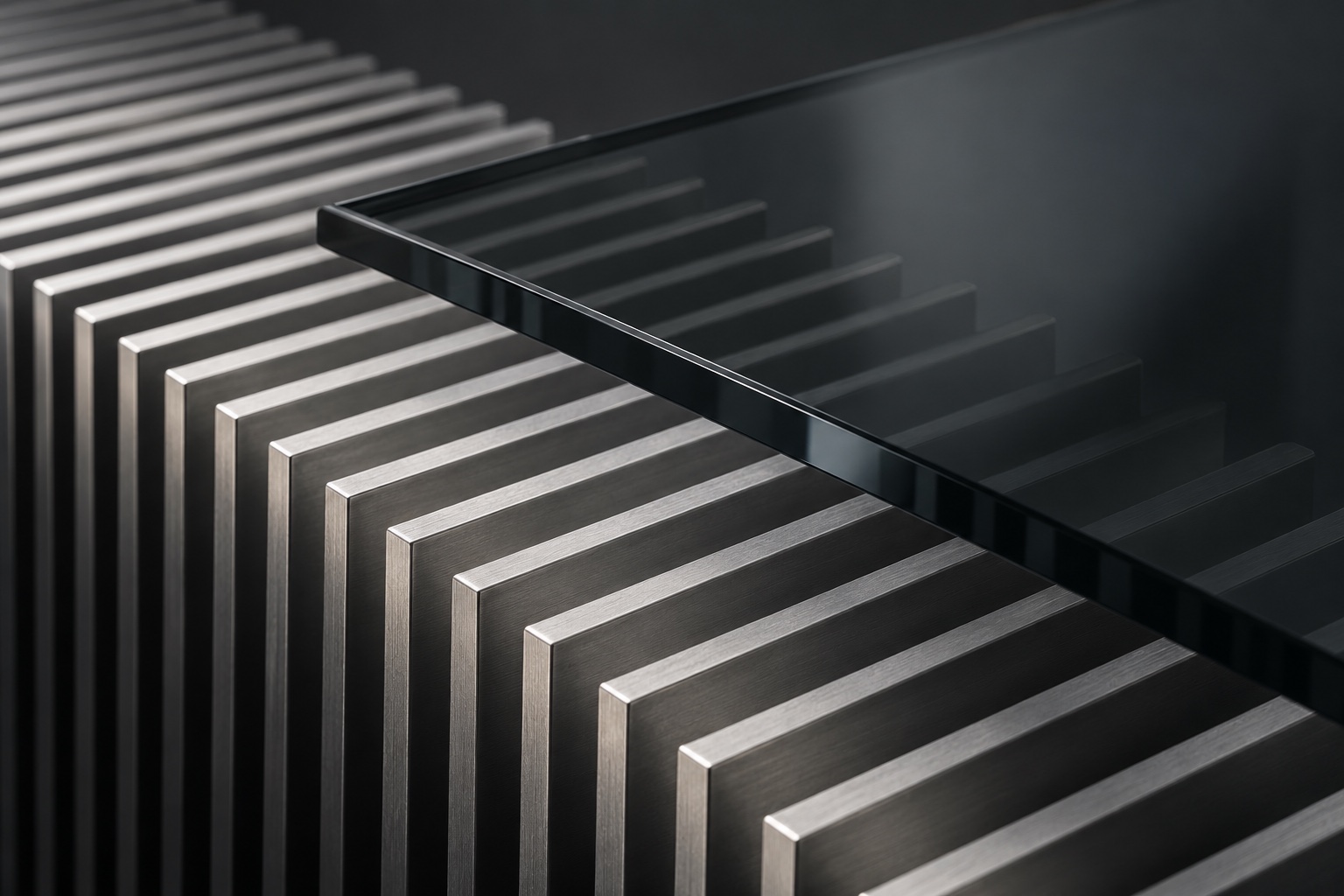 Precision metal fins and a reflective edge